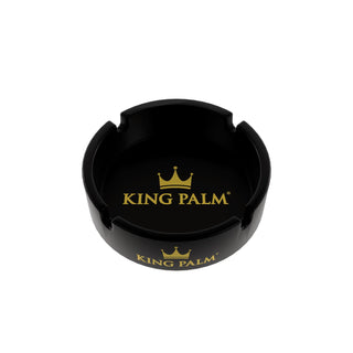 King Palm Glass Ashtray - Black 105mm