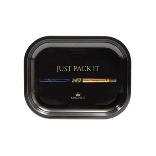 King Palm Rolling Tray Black Mini 18 x 14cm