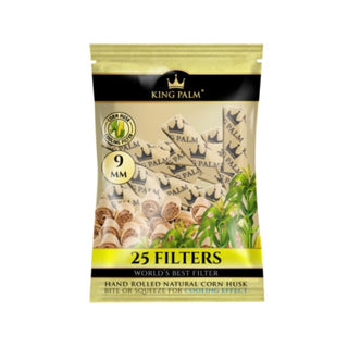 King Palm Corn Husk Filter 9mm  - 25 Stk.