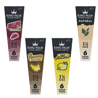 King Palm Hemp Cones 1 1/4 Size - 4 Sorten