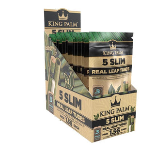 King Palm 5 Slim Rolls Natural - 15er Display