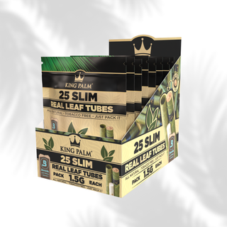 King Palm 25 Slim Natural - 8er Display