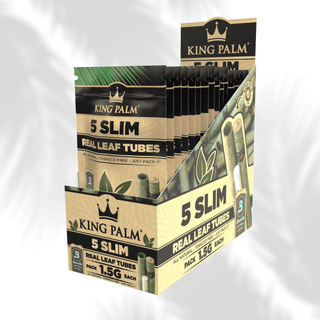 King Palm 5 Slim Rolls Natural - 15er Display