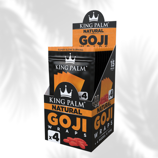 King Palm 4 Goji Wraps + Tips - 15er Display